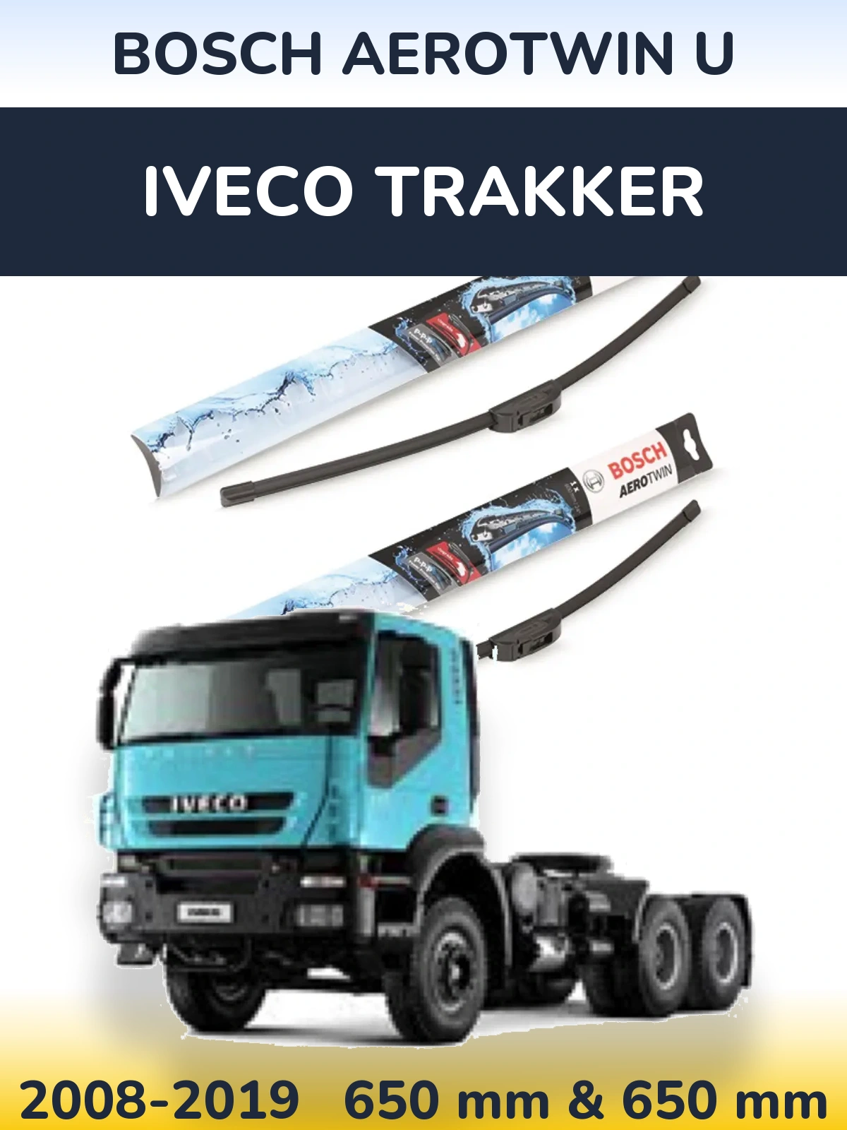 Torkarblad BOSCH AeroTwin U för Iveco Trakker