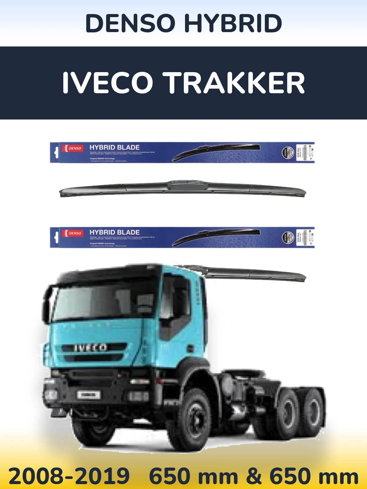 Torkarblad Denso Hybrid för Iveco Trakker