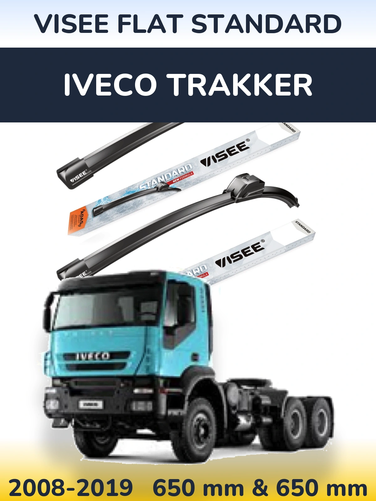 Torkarblad VISEE FLAT STANDARD för Iveco Trakker