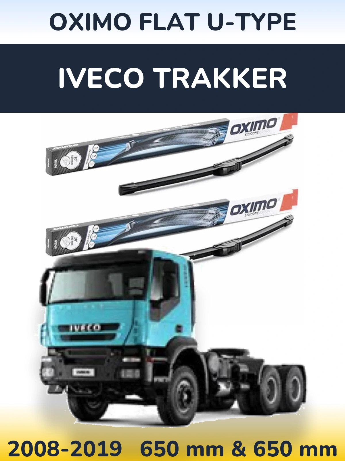 Torkarblad Oximo Flat U-type för Iveco Trakker