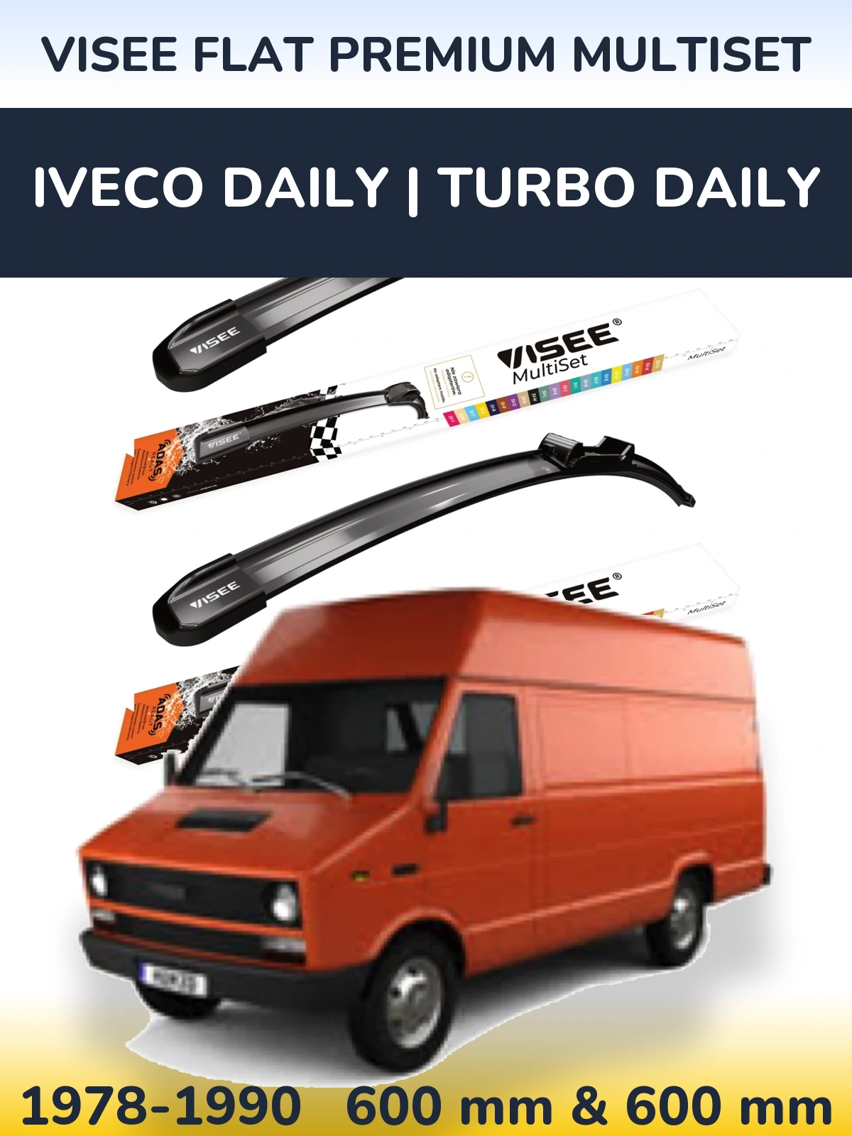 Torkarblad VISEE FLAT PREMIUM MultiSet för Iveco Daily | Turbo Daily