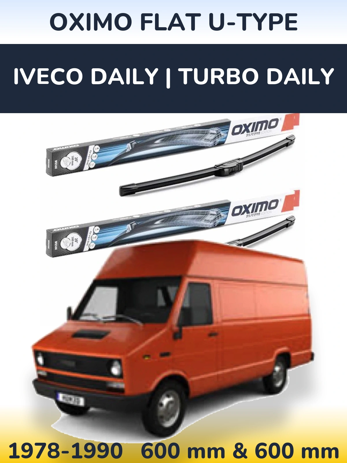 Torkarblad Oximo Flat U-type för Iveco Daily | Turbo Daily