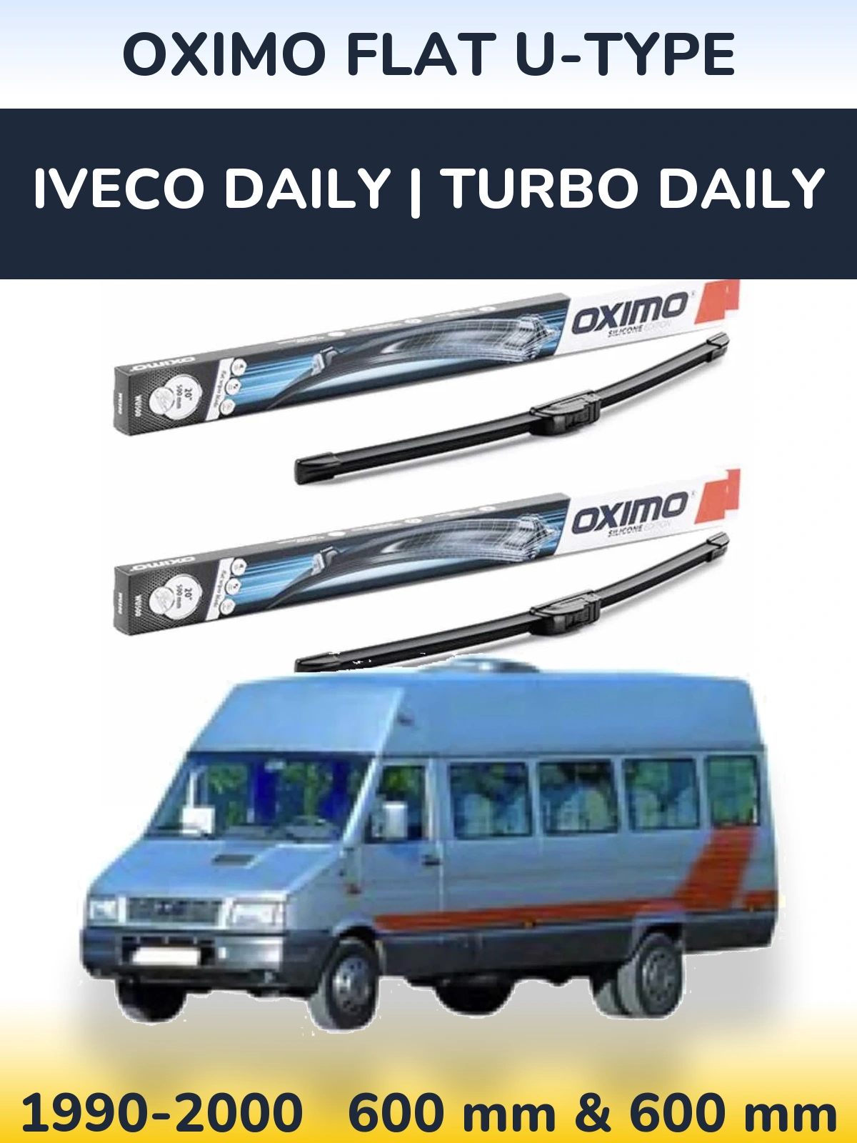 Torkarblad Oximo Flat U-type för Iveco Daily | Turbo Daily