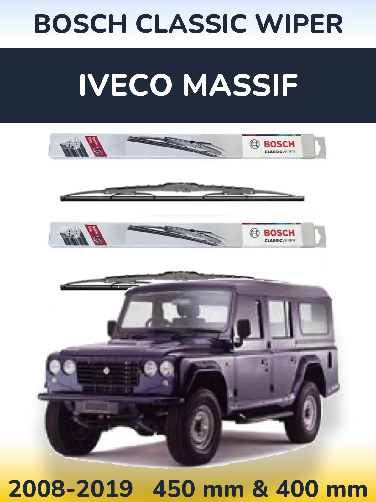Torkarblad BOSCH Classic Wiper för Iveco Massif