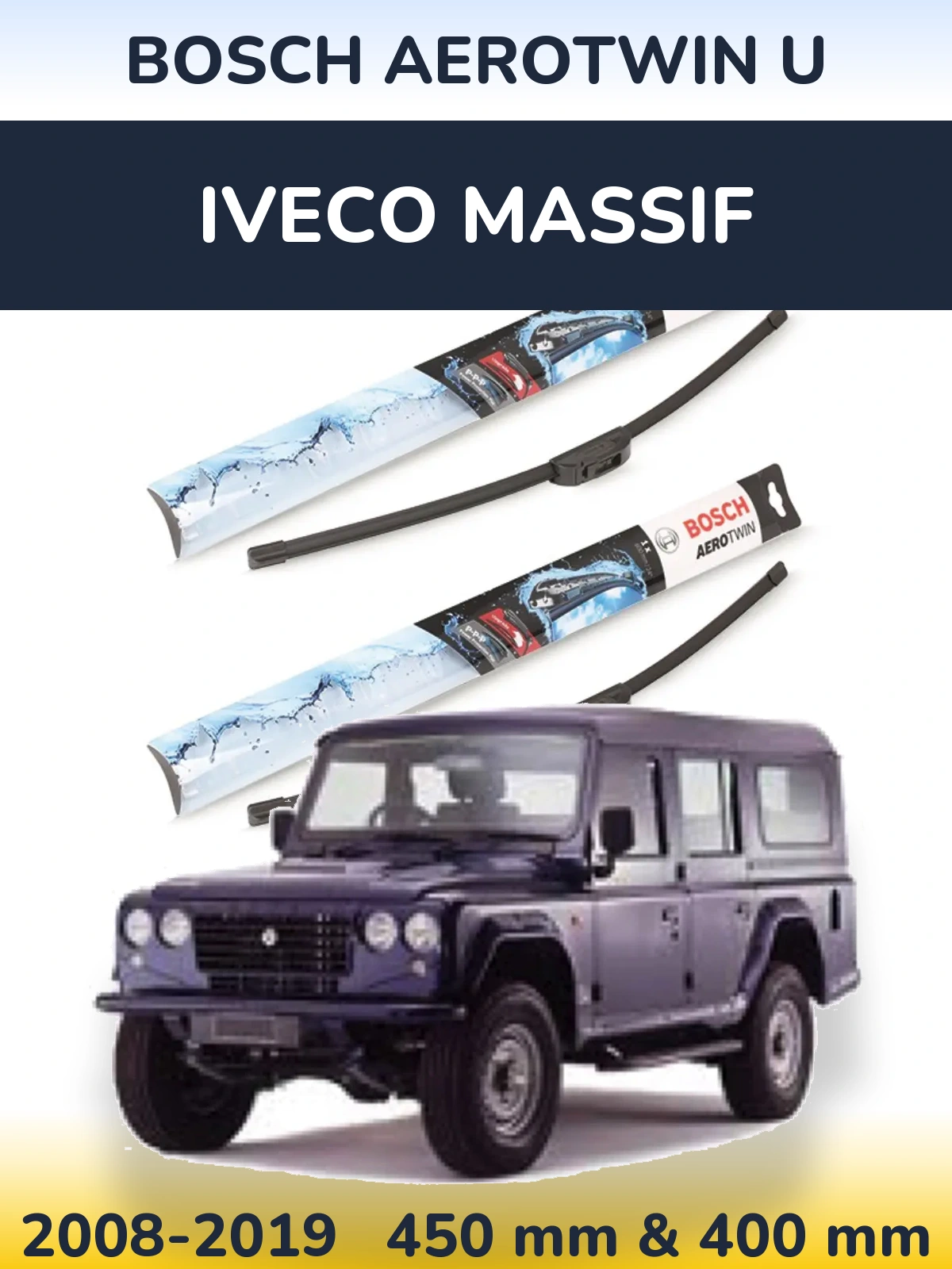Torkarblad BOSCH AeroTwin U för Iveco Massif
