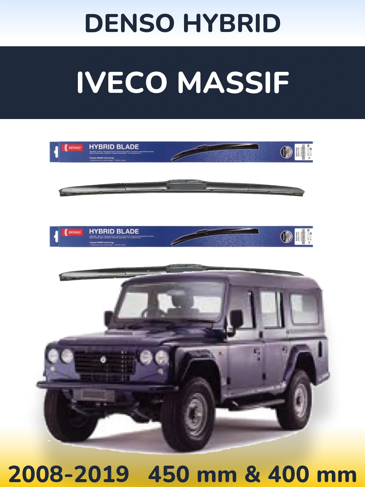 Torkarblad Denso Hybrid för Iveco Massif