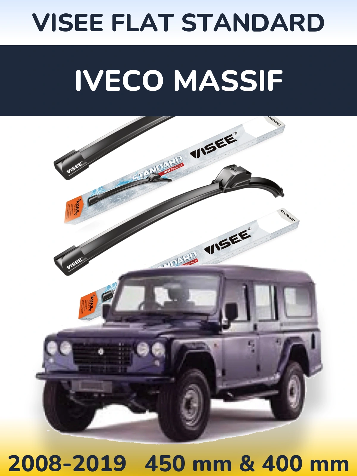 Torkarblad VISEE FLAT STANDARD för Iveco Massif