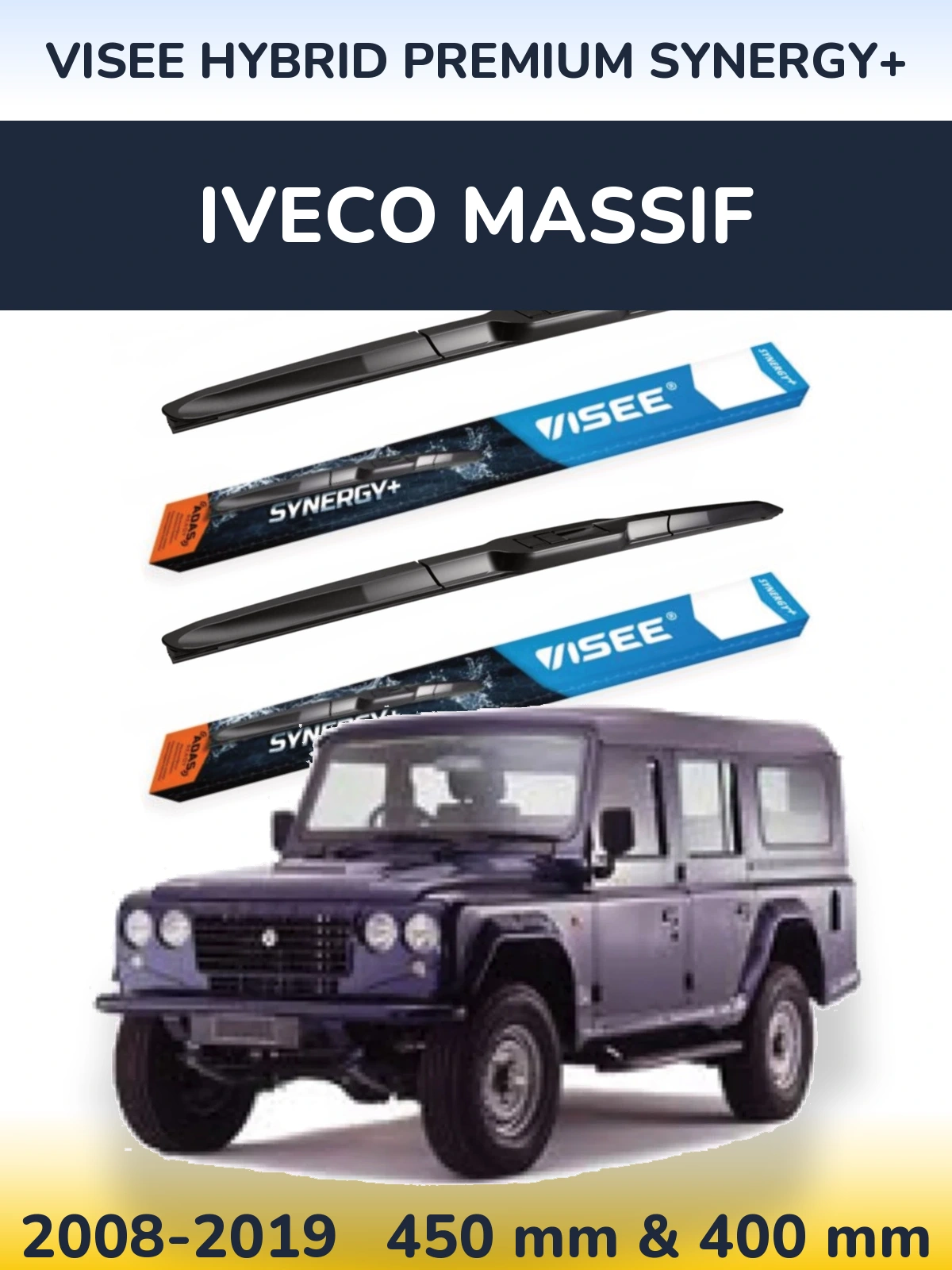 Torkarblad VISEE HYBRID PREMIUM SYNERGY+ för Iveco Massif