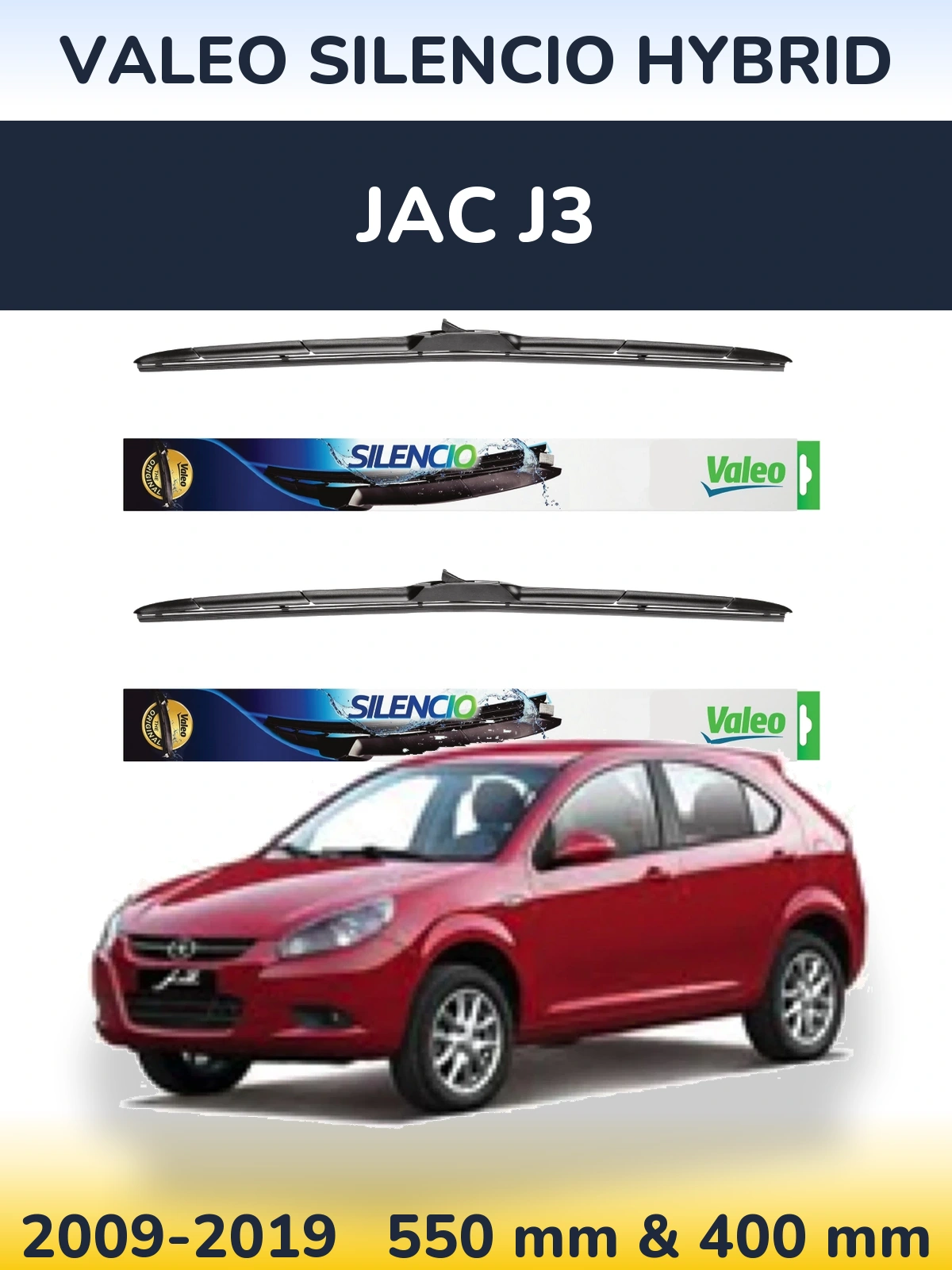 Torkarblad Valeo Silencio Hybrid för JAC J3