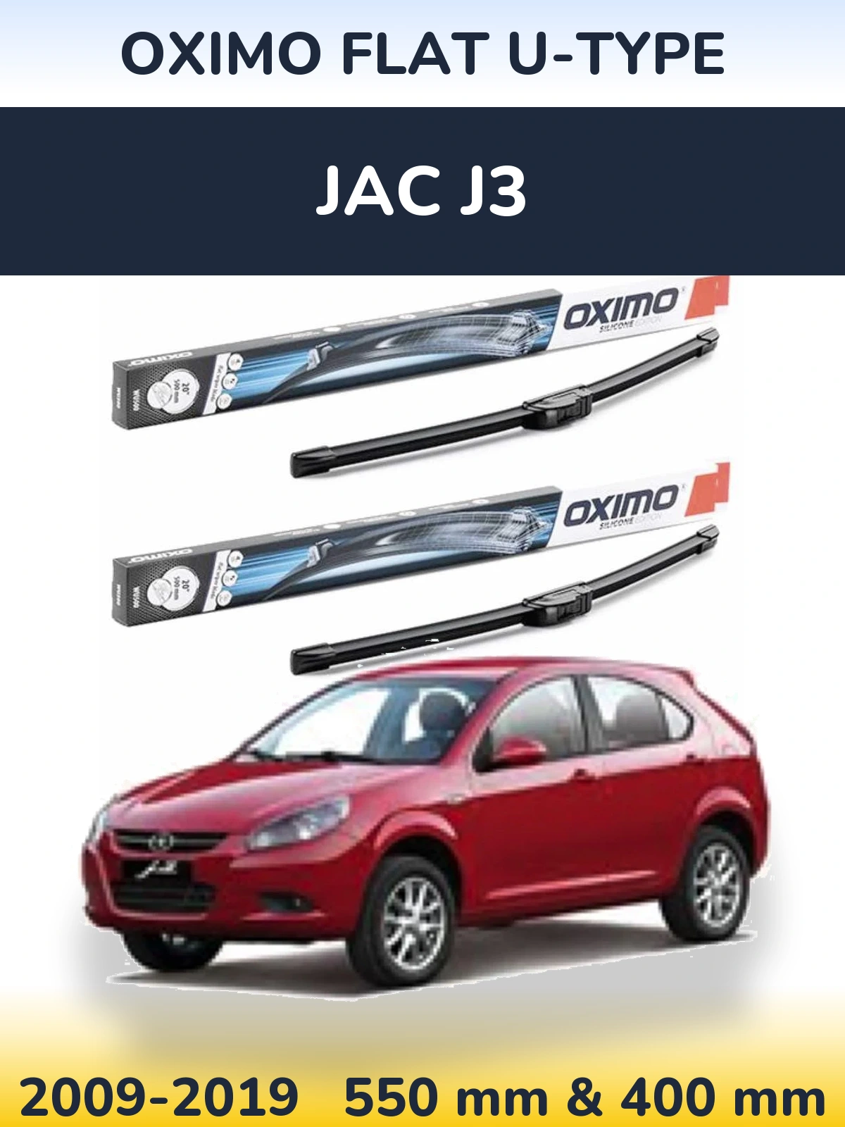 Torkarblad Oximo Flat U-type för JAC J3