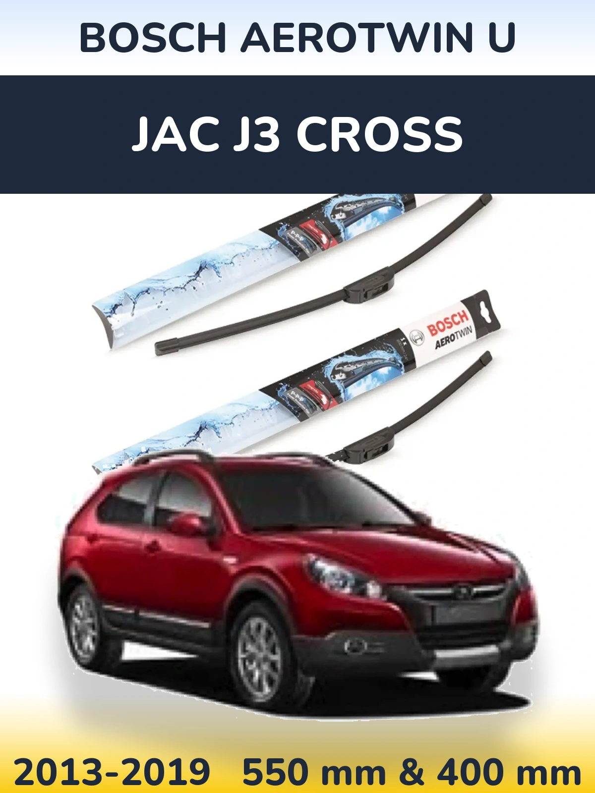 Torkarblad BOSCH AeroTwin U för JAC J3 Cross