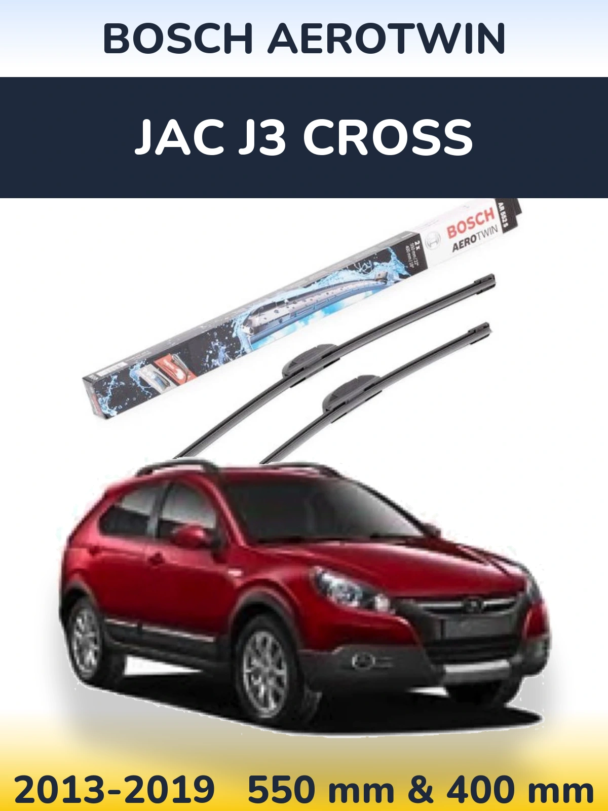 Torkarblad BOSCH AeroTwin för JAC J3 Cross
