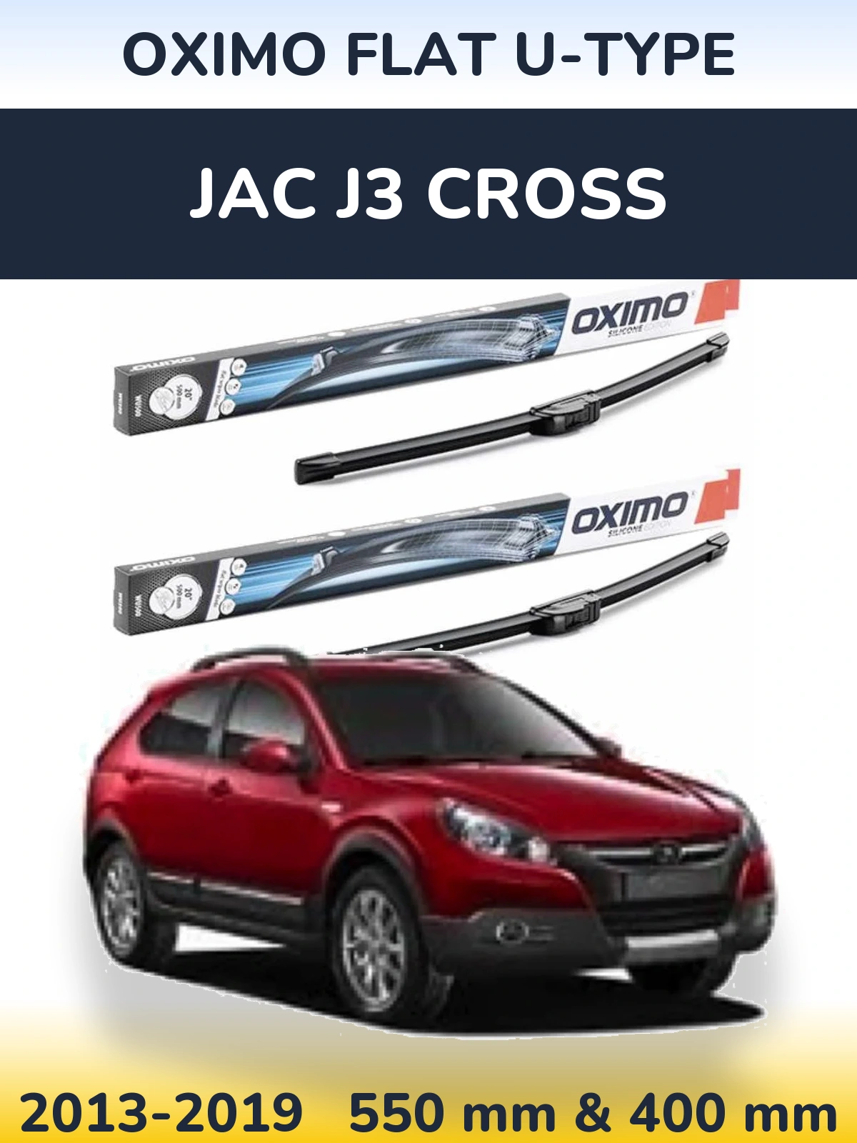 Torkarblad Oximo Flat U-type för JAC J3 Cross