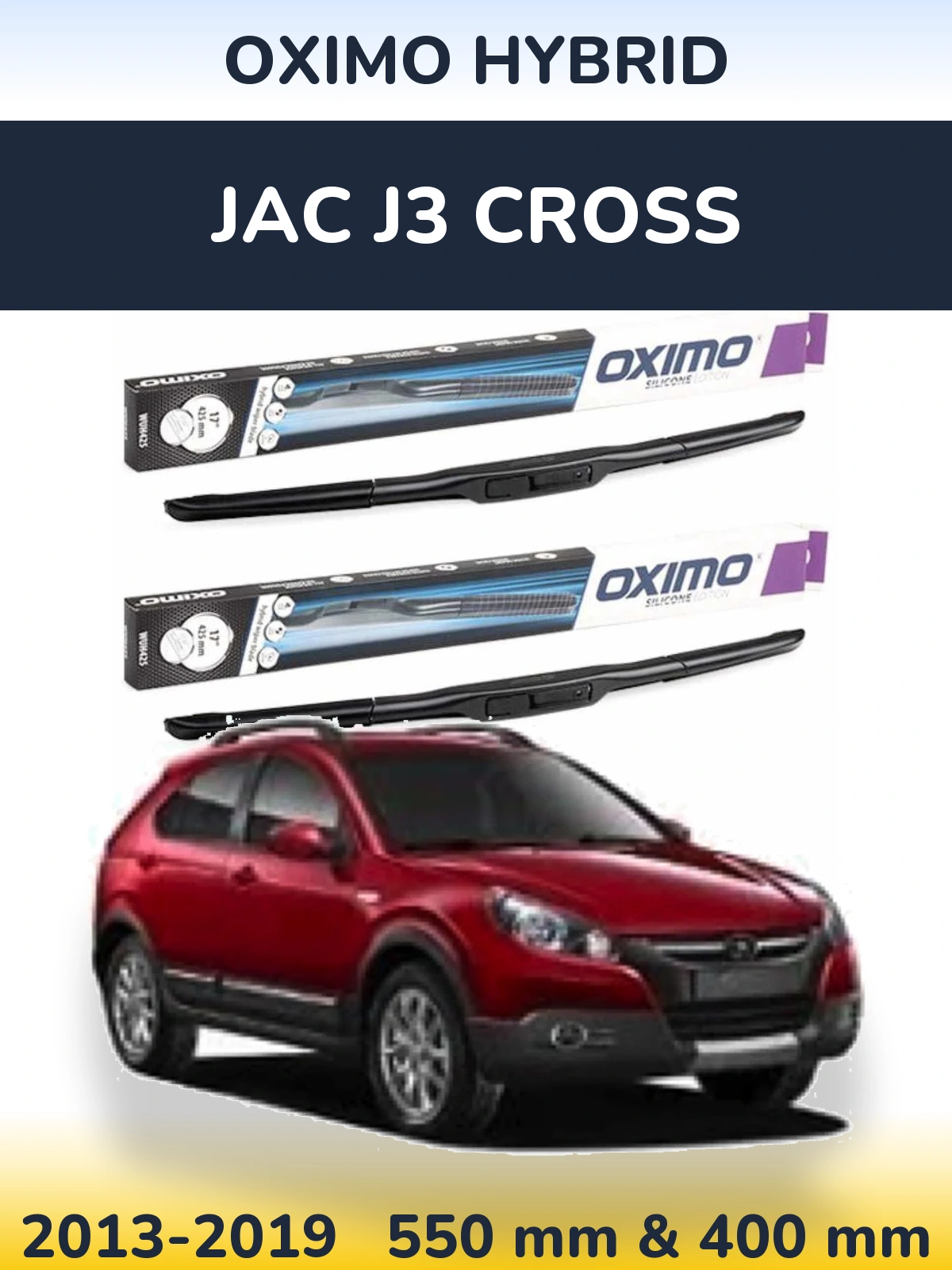 Torkarblad Oximo Hybrid för JAC J3 Cross