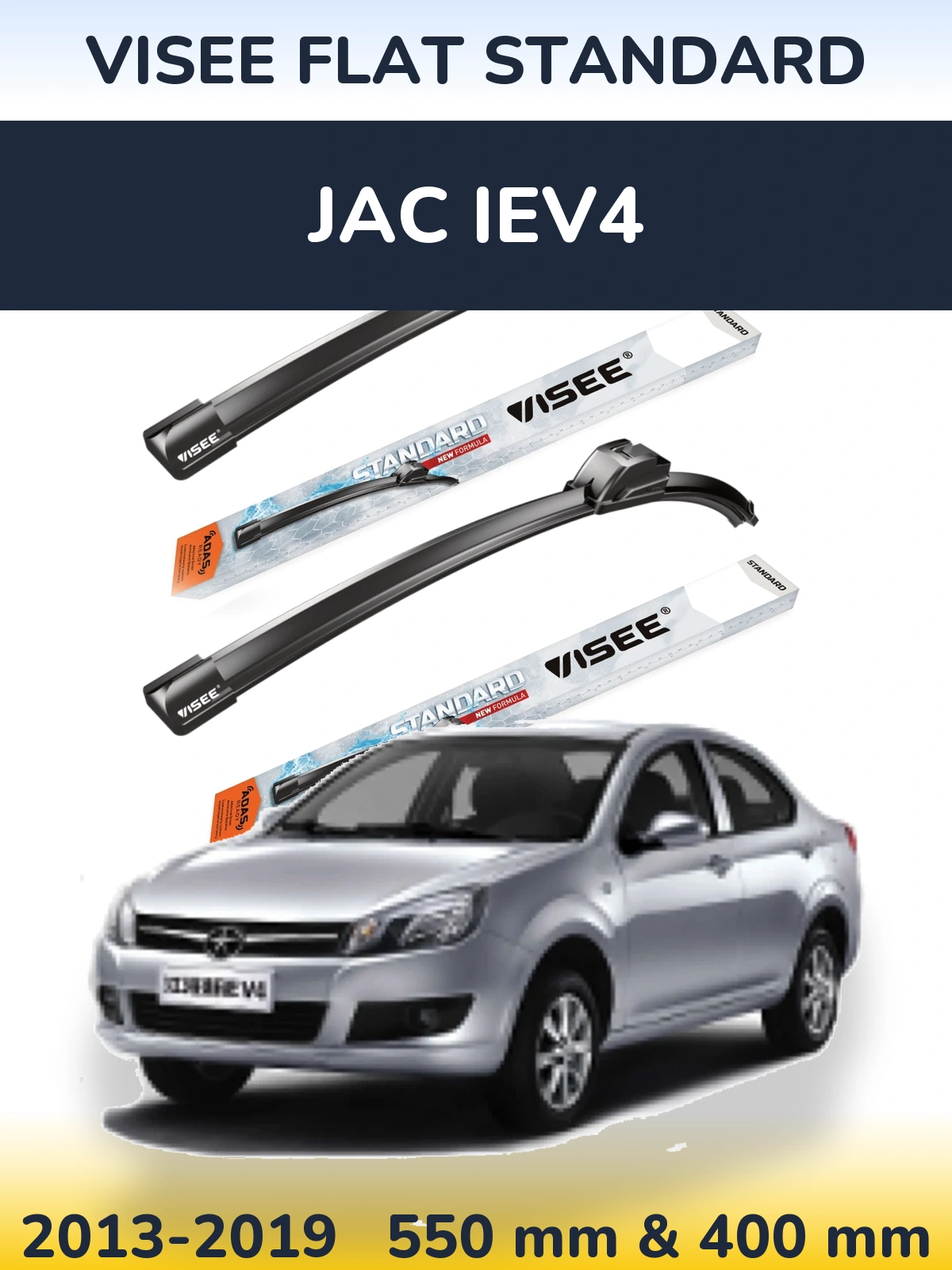 Torkarblad VISEE FLAT STANDARD för JAC iEV4