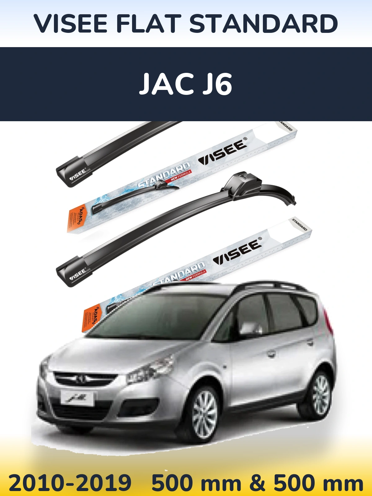 Torkarblad VISEE FLAT STANDARD för JAC J6