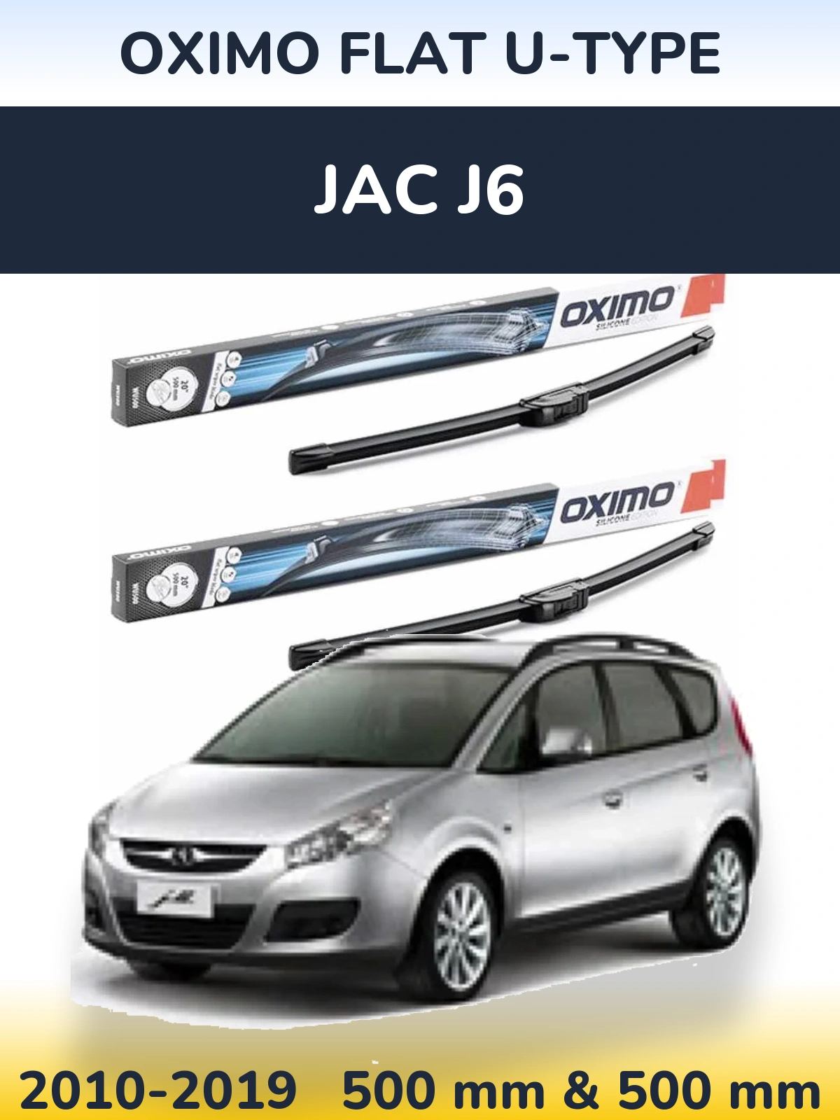 Torkarblad Oximo Flat U-type för JAC J6