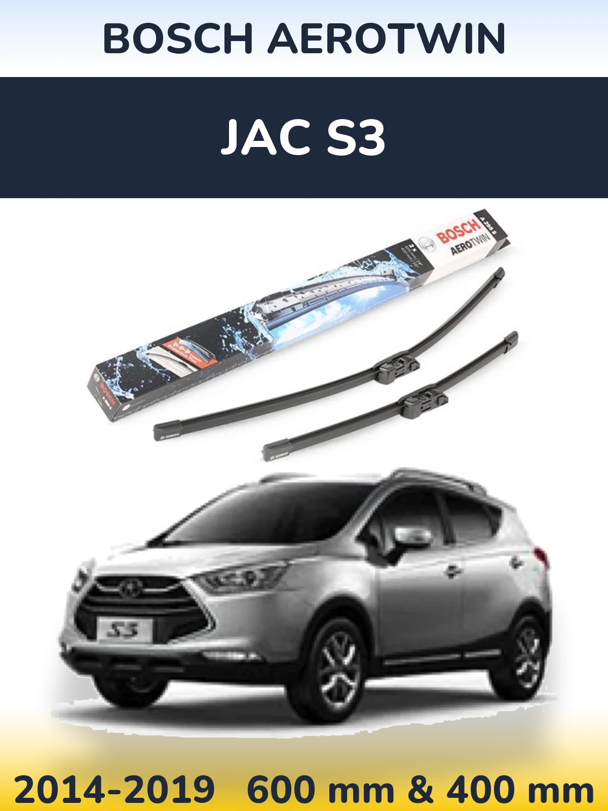 Torkarblad BOSCH AeroTwin för JAC S3