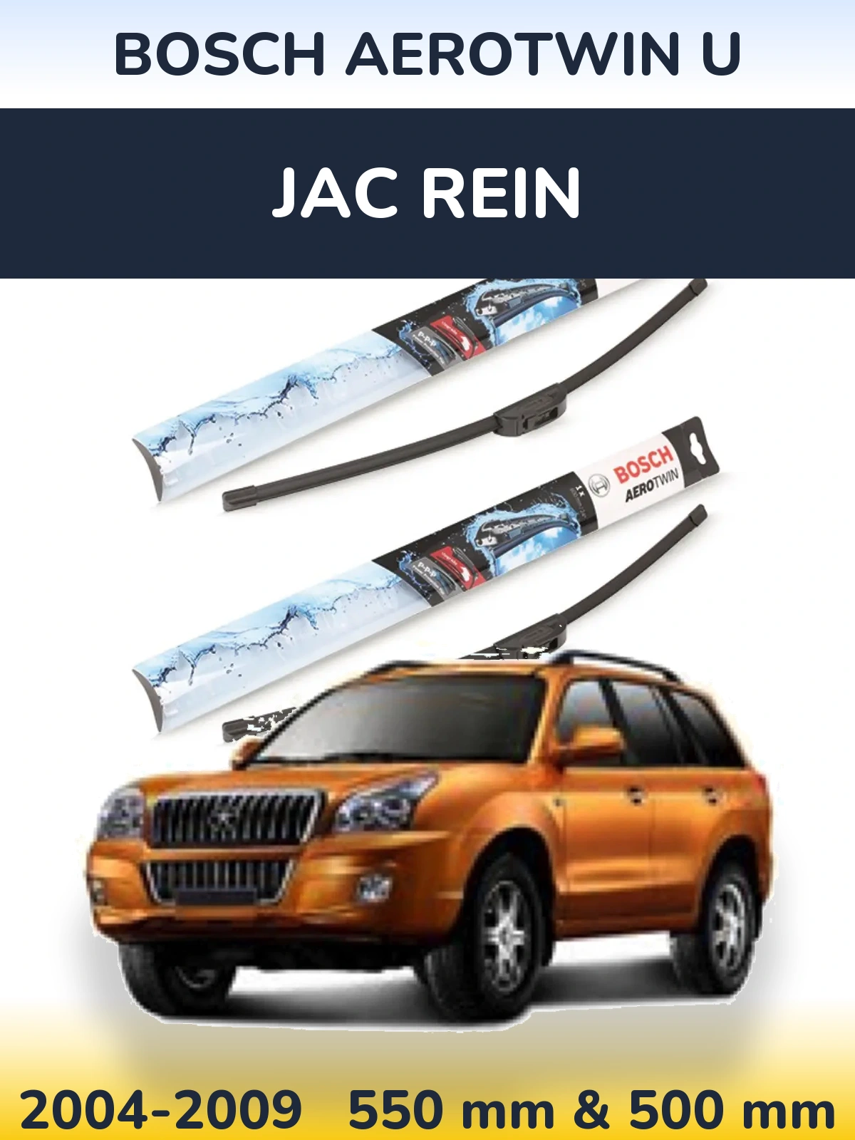 Torkarblad BOSCH AeroTwin U för JAC Rein