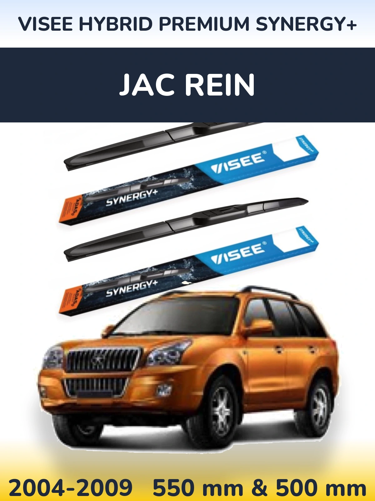 Torkarblad VISEE HYBRID PREMIUM SYNERGY+ för JAC Rein