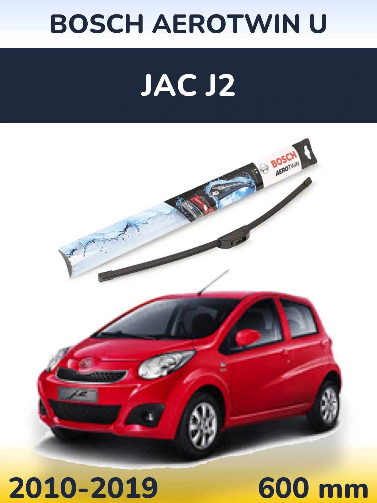 Torkarblad BOSCH AeroTwin U för JAC J2
