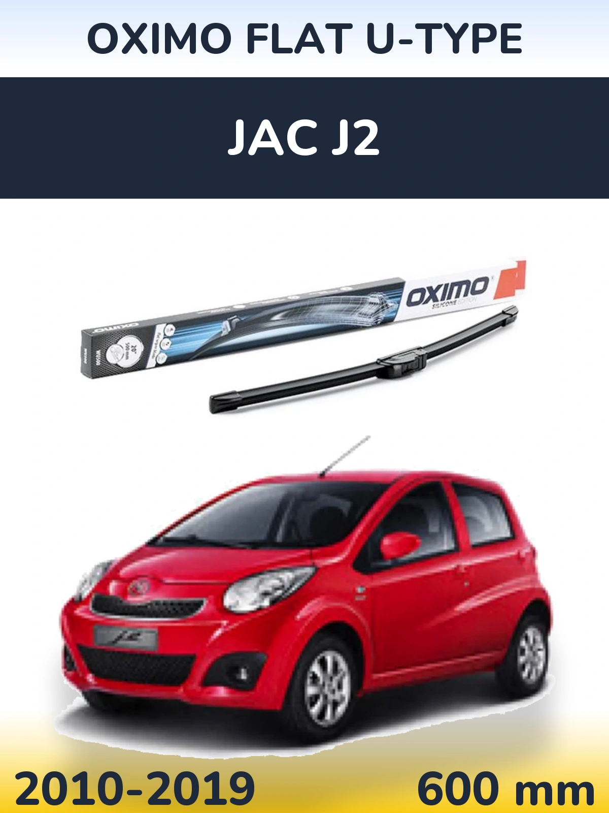 Torkarblad Oximo Flat U-type för JAC J2