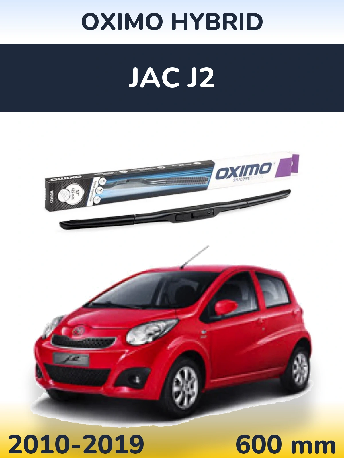Torkarblad Oximo Hybrid för JAC J2