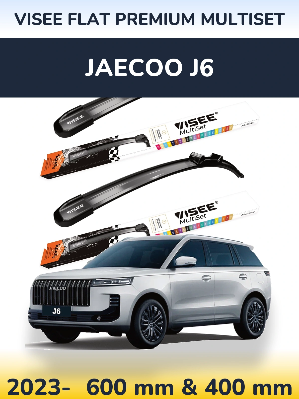 Torkarblad VISEE FLAT PREMIUM MultiSet för Jaecoo J6