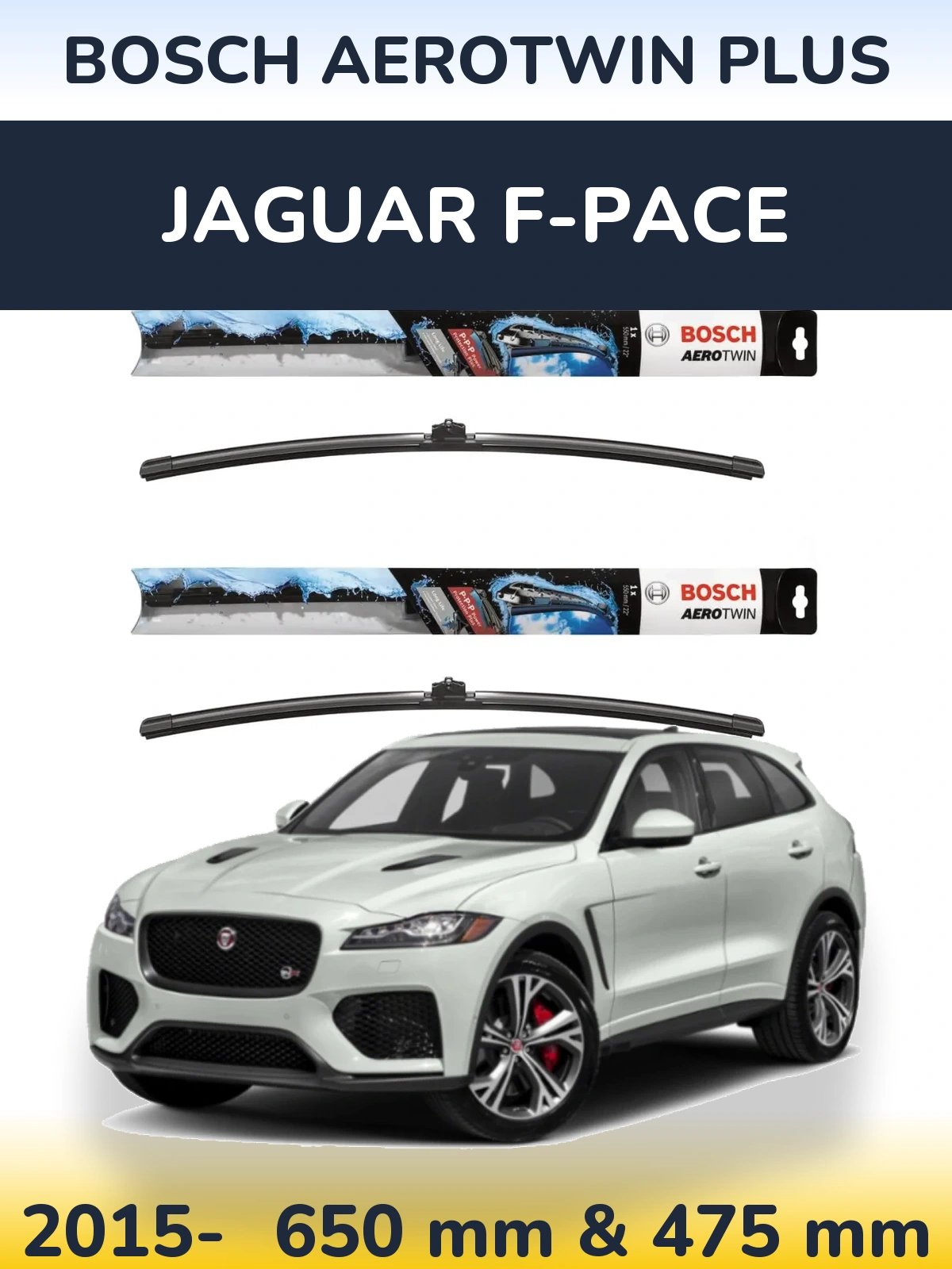 Torkarblad BOSCH AeroTwin Plus för Jaguar F-Pace