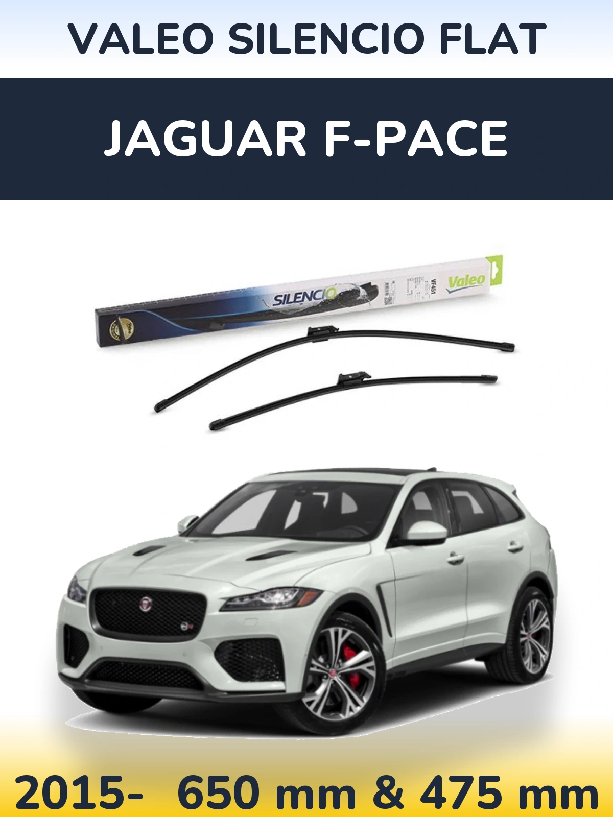 Torkarblad Valeo Silencio Flat för Jaguar F-Pace