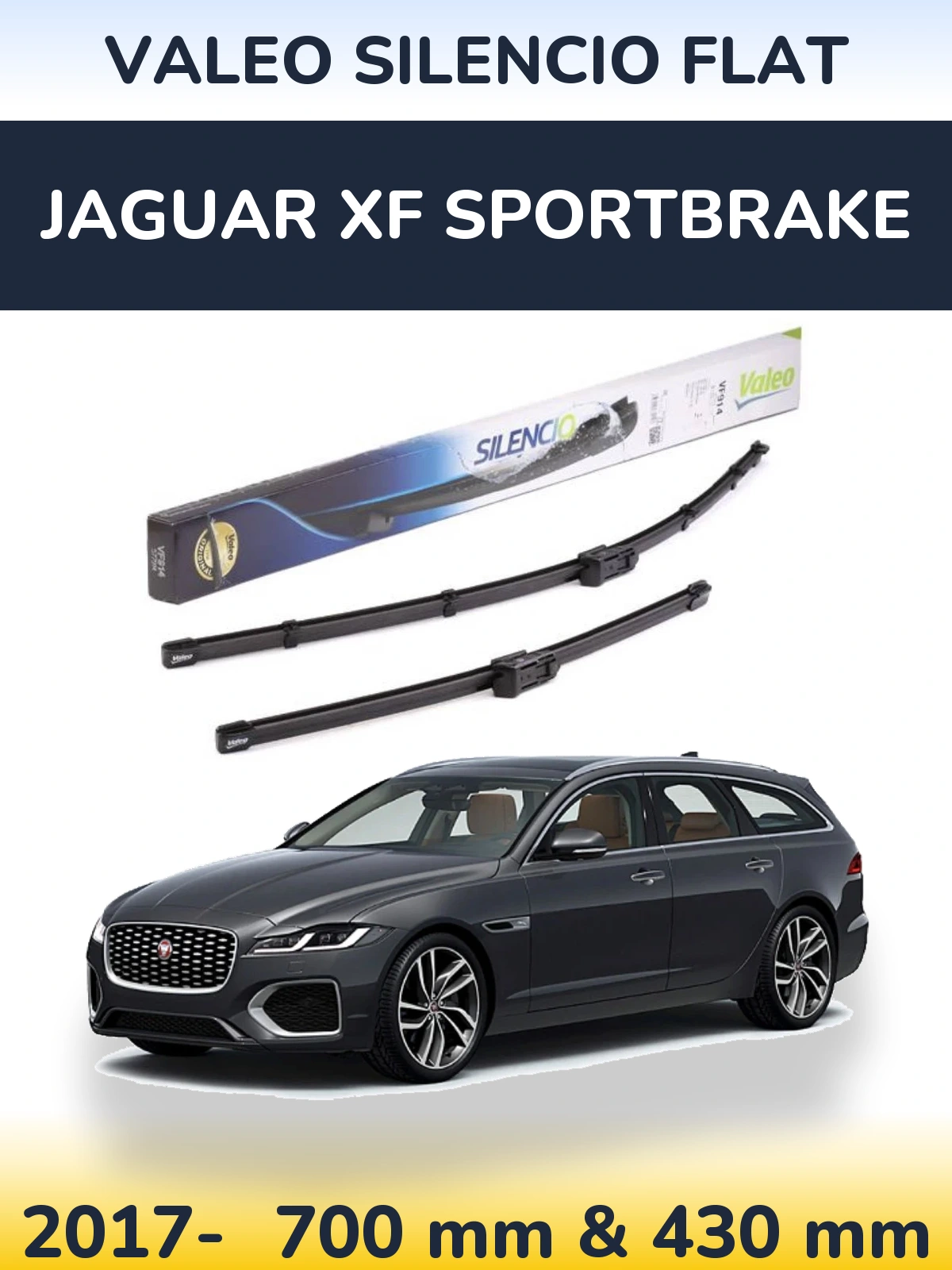 Torkarblad Valeo Silencio Flat för Jaguar XF Sportbrake