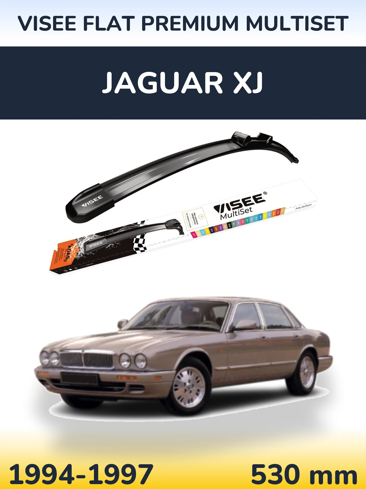Torkarblad VISEE FLAT PREMIUM MultiSet för Jaguar XJ