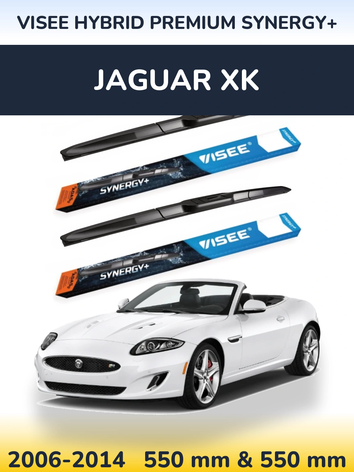 Torkarblad VISEE HYBRID PREMIUM SYNERGY+ för Jaguar XK