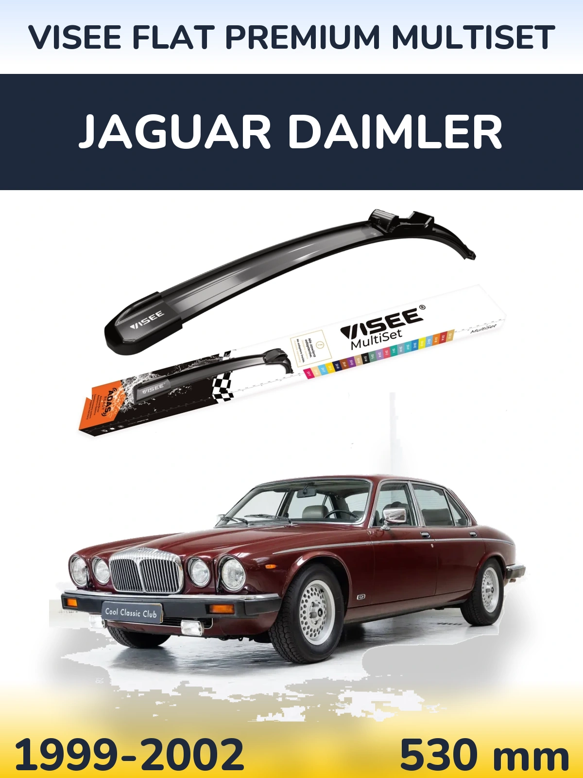 Torkarblad VISEE FLAT PREMIUM MultiSet för Jaguar Daimler
