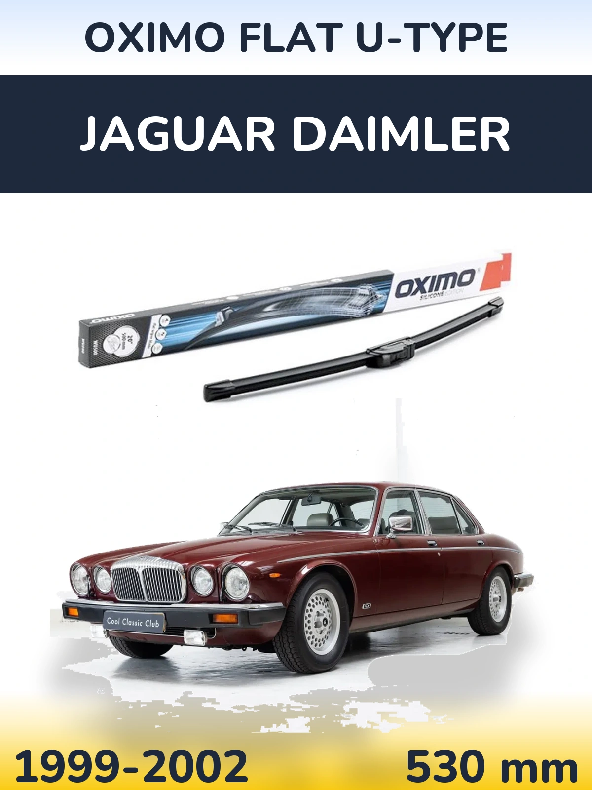 Передний дворник Oximo Flat U-type 530 мм для Jaguar Daimler 1999-2002