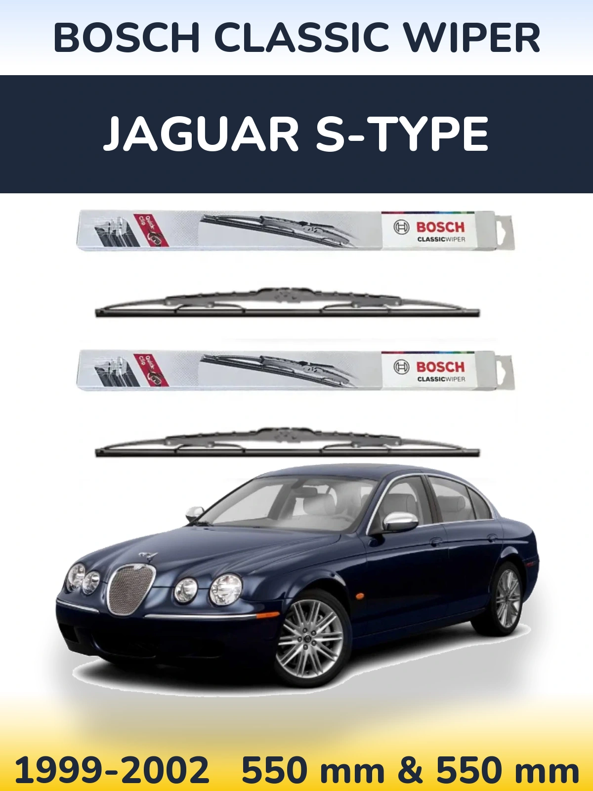 Torkarblad BOSCH Classic Wiper för Jaguar S-Type