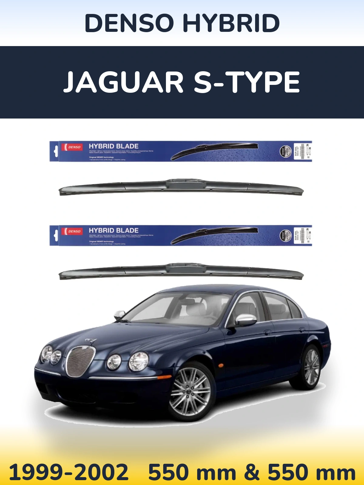 Torkarblad Denso Hybrid för Jaguar S-Type