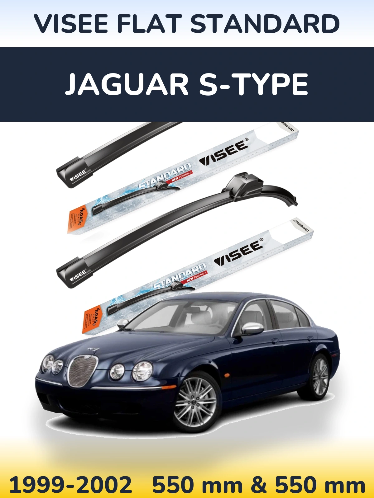 Torkarblad VISEE FLAT STANDARD för Jaguar S-Type