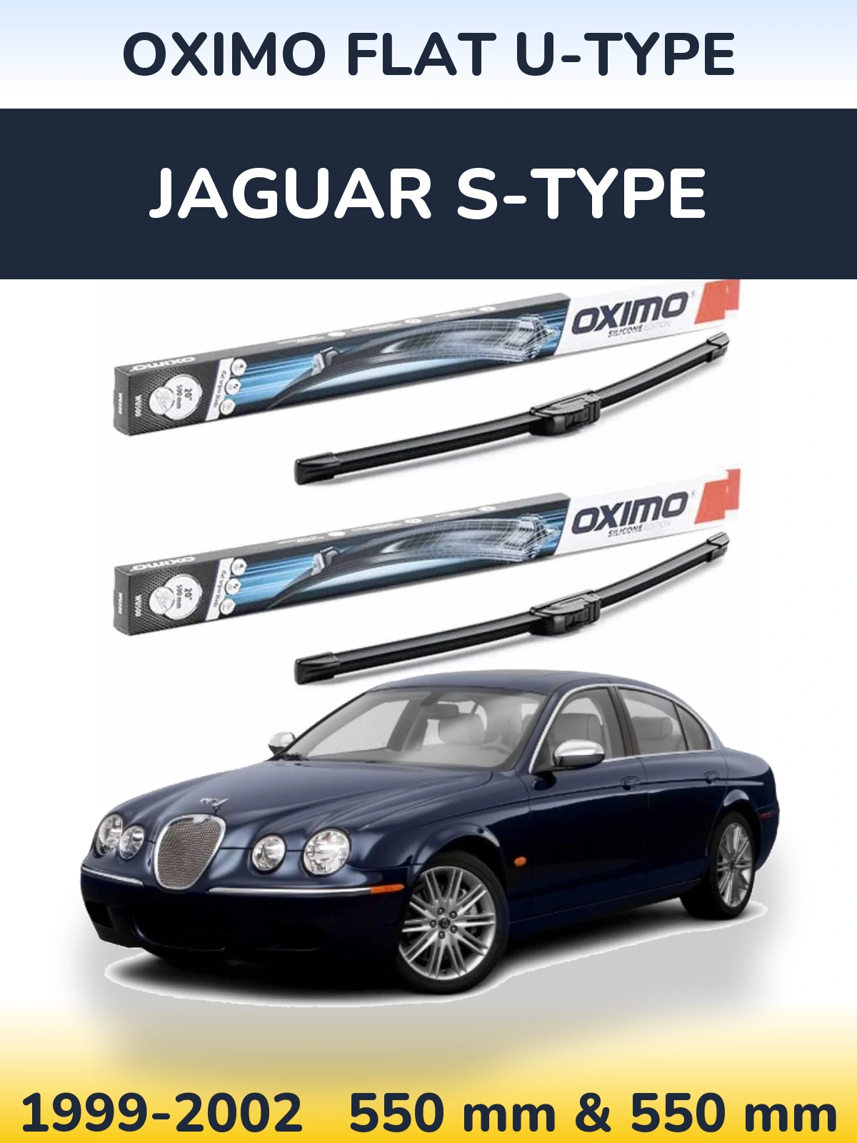 Torkarblad Oximo Flat U-type för Jaguar S-Type