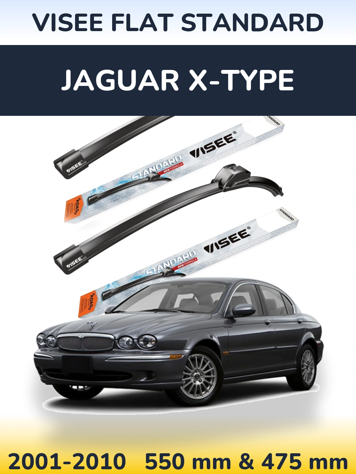 Torkarblad VISEE FLAT STANDARD för Jaguar X-Type