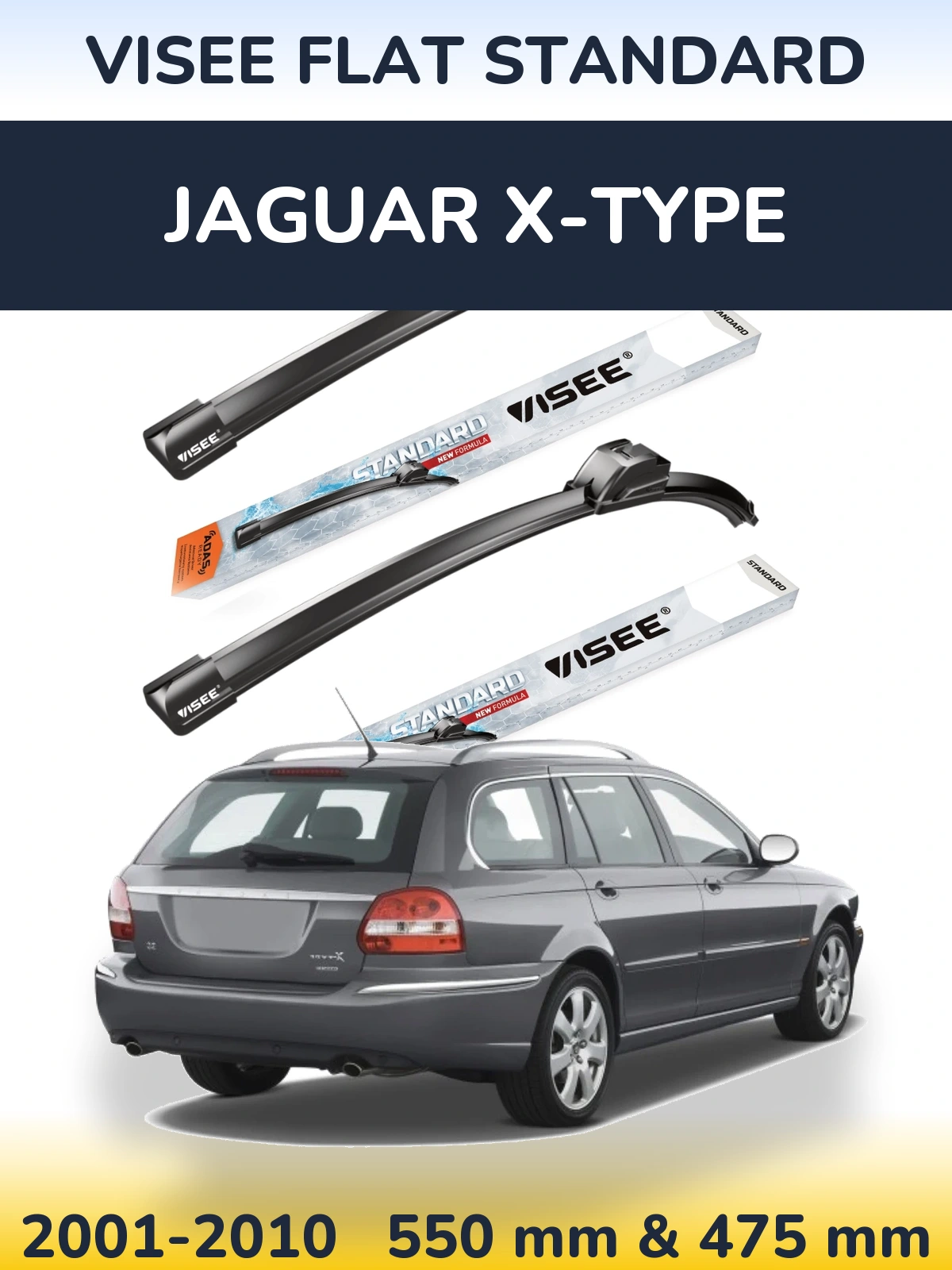 Torkarblad VISEE FLAT STANDARD för Jaguar X-Type