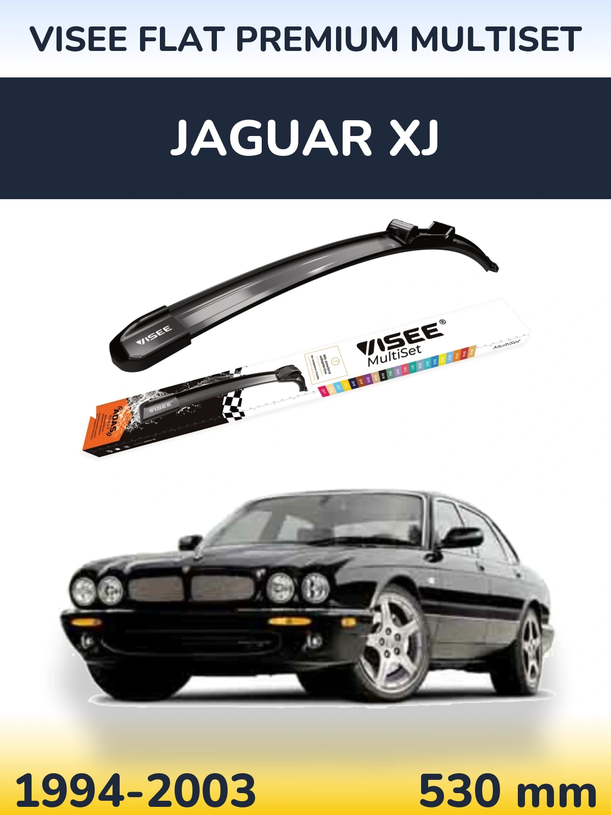 Torkarblad VISEE FLAT PREMIUM MultiSet för Jaguar XJ