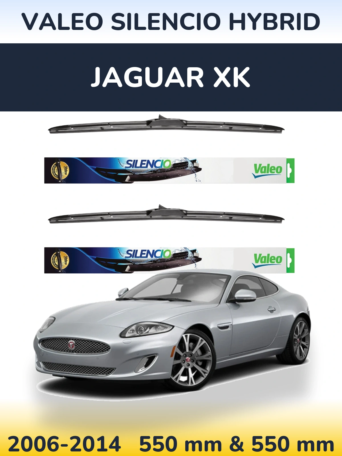 Torkarblad Valeo Silencio Hybrid för Jaguar XK