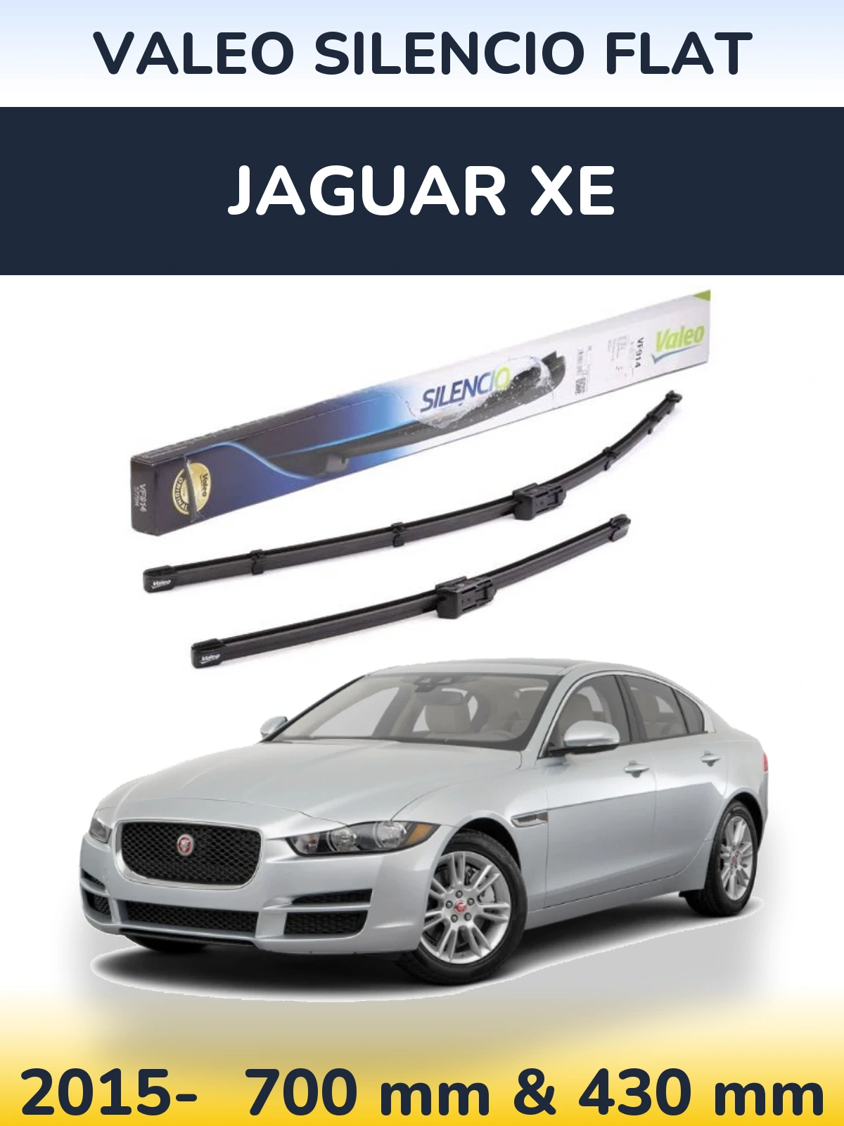Torkarblad Valeo Silencio Flat för Jaguar XE