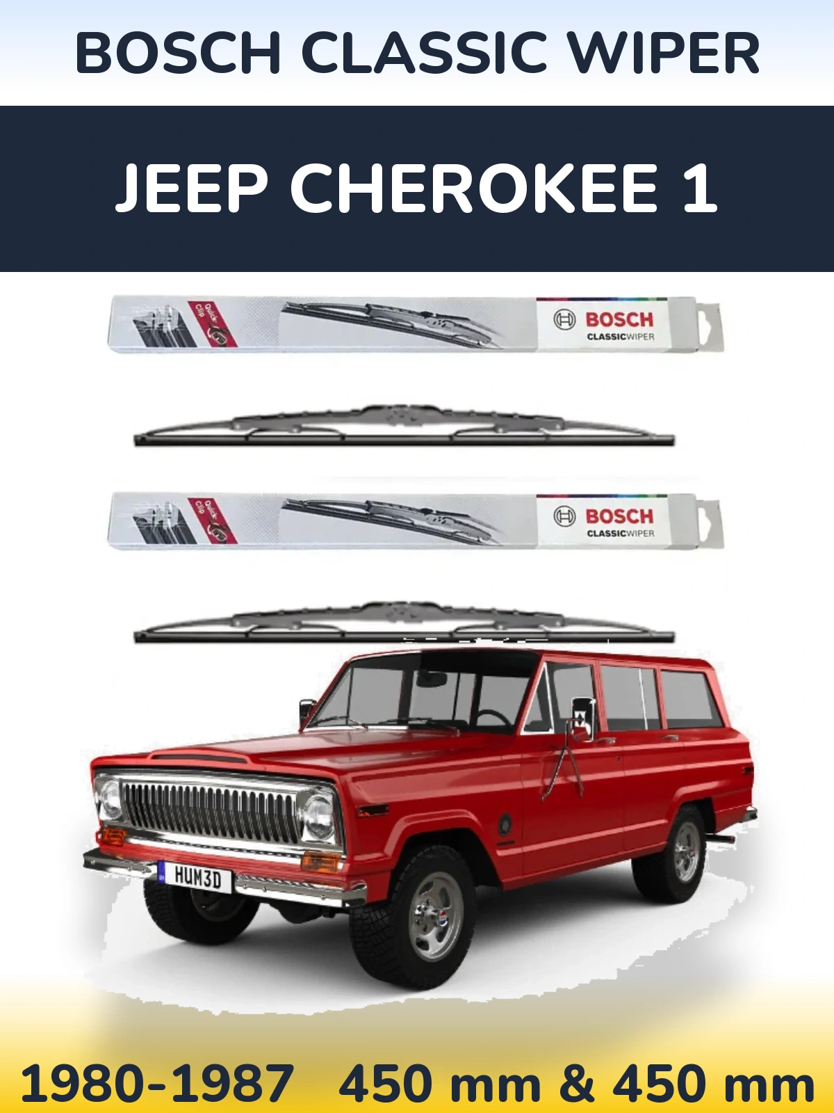 Torkarblad BOSCH Classic Wiper för Jeep Cherokee 1