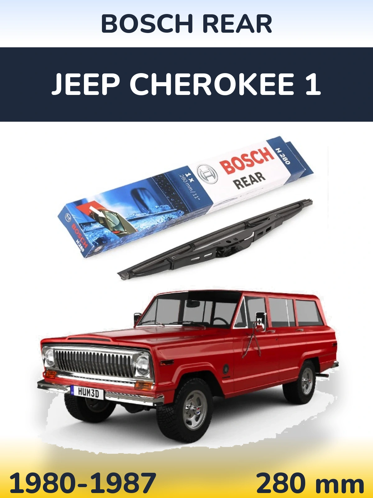Torkarblad BOSCH Rear för Jeep Cherokee 1