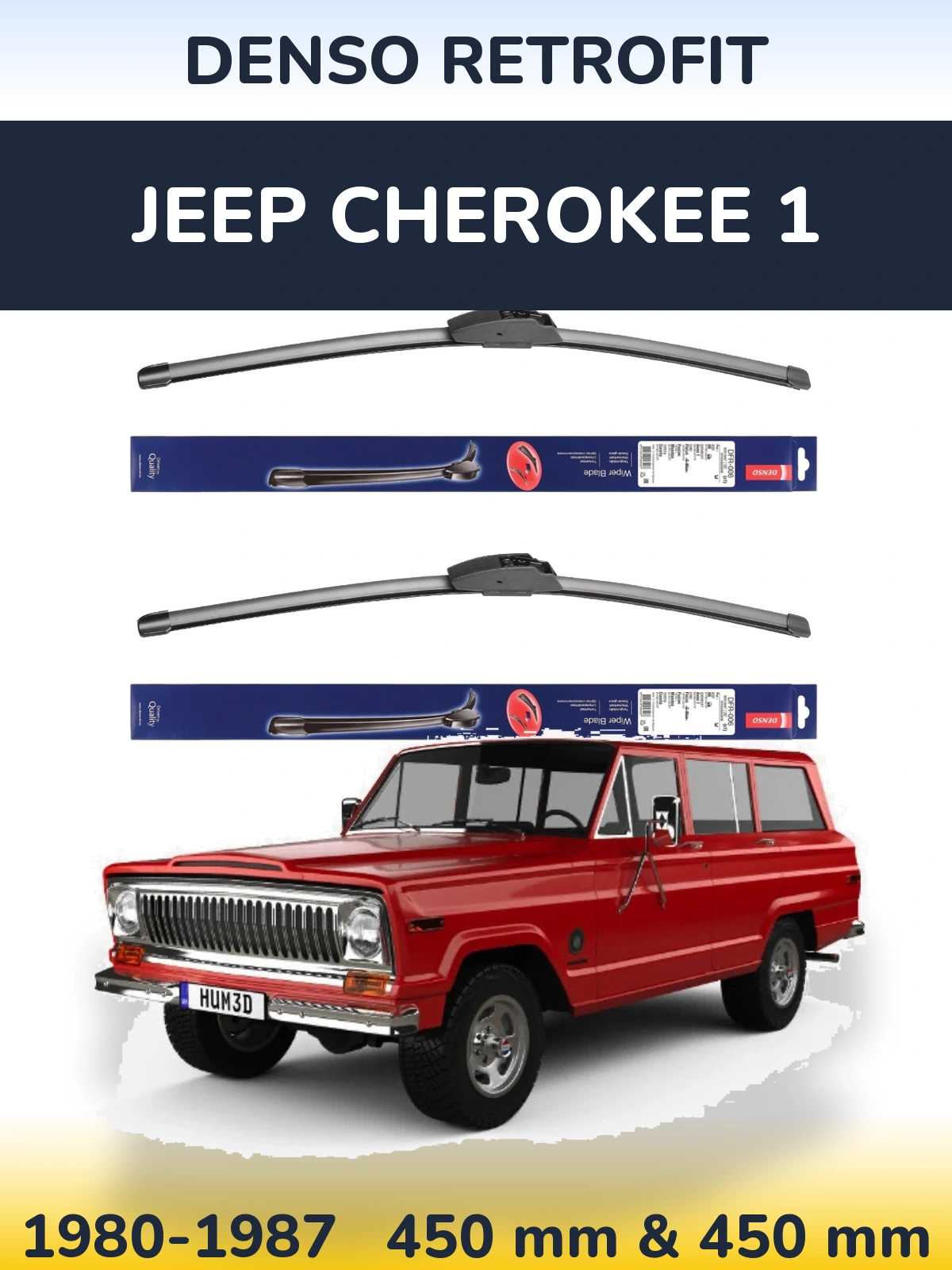Torkarblad Denso Retrofit för Jeep Cherokee 1