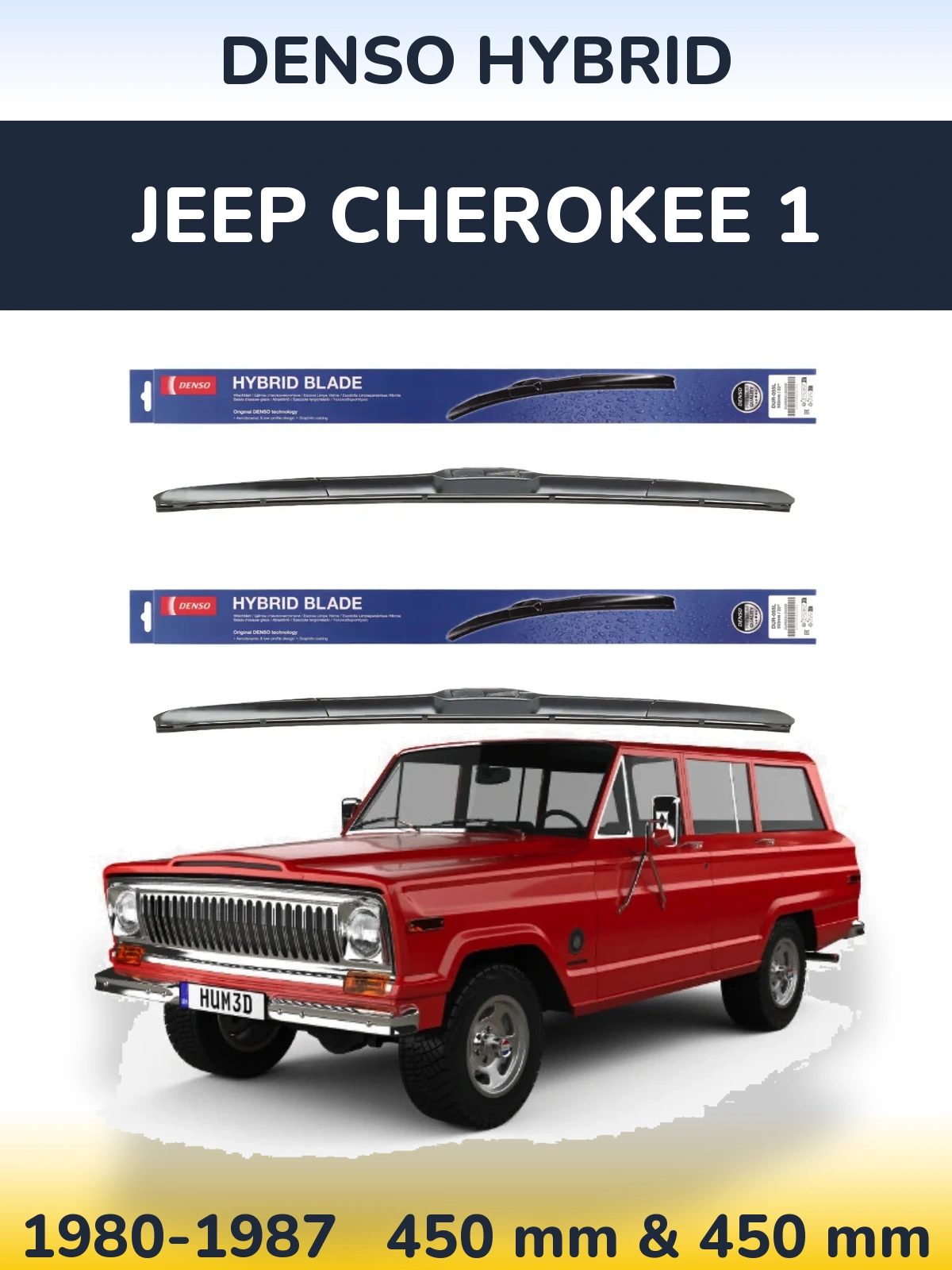 Torkarblad Denso Hybrid för Jeep Cherokee 1