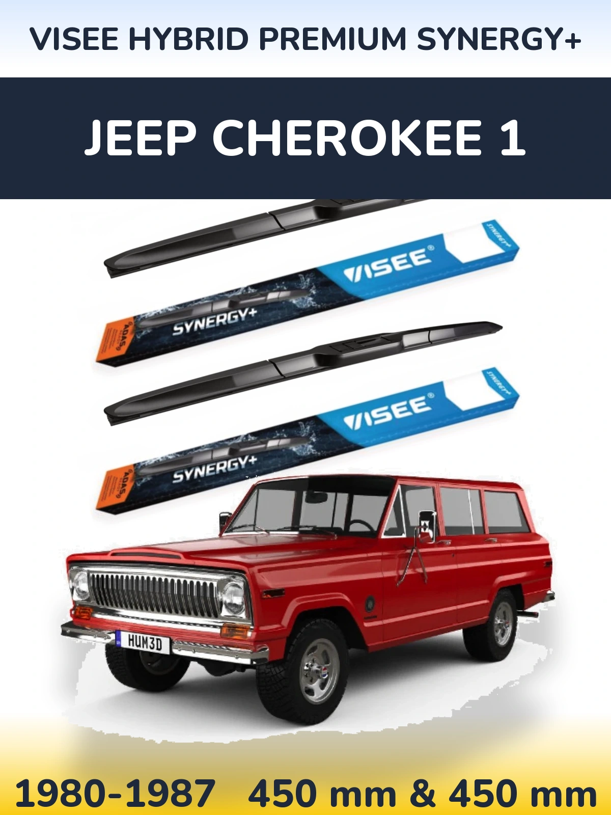 Torkarblad VISEE HYBRID PREMIUM SYNERGY+ för Jeep Cherokee 1