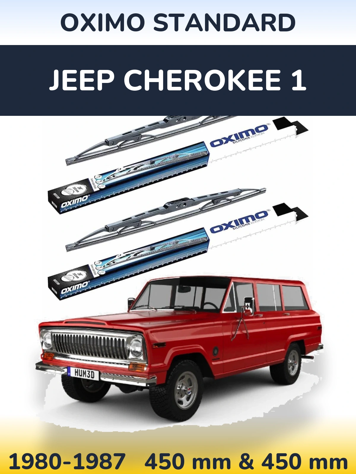 Torkarblad Oximo Standard för Jeep Cherokee 1